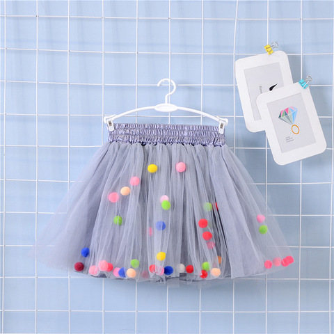 2022 Summer Baby Tulle Tutu Skirt Colorful Princess Rainbow Balls Mini Dress Children Clothing Pettiskirt Girl Clothes Dot ► Photo 1/6