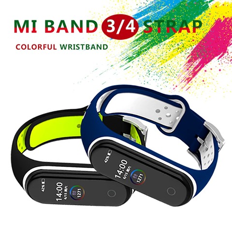 Bracelet for Xiaomi Mi Band 3 4 Sport Strap Watch Silicone Wrist Strap For xiaomi mi band 4 3 Correa Bracelet Miband 4 3 Strap ► Photo 1/6