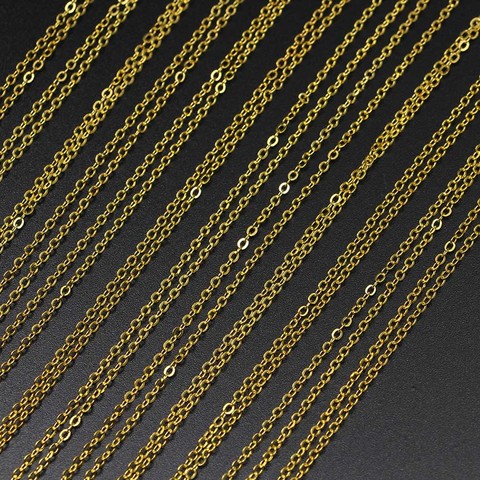 White K Gold Silver Lobster Clasp Necklace Charm 12Pcs/Pack 40cm Chains For DIY Jewelry Making Materials Accessories Wholesale ► Photo 1/6