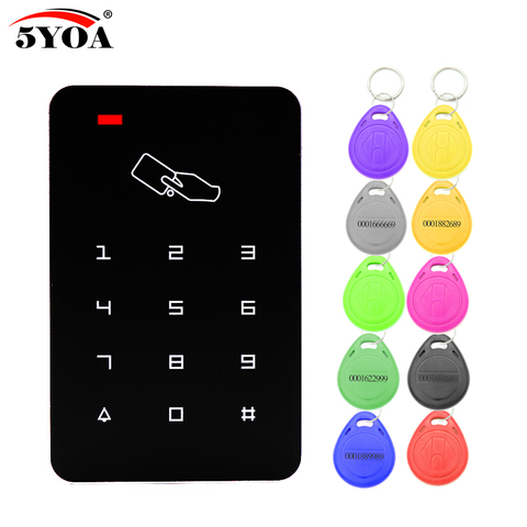Standalone Access Controller with 10pcs EM keychains RFID Access Control Keypad digital panel Card Reader For Door Lock System ► Photo 1/6