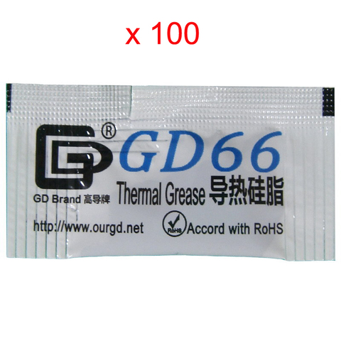 100PCS GD66 1g High Performance Thermal Grease Compound Silicone for CPU VGA Heat Sink ► Photo 1/1