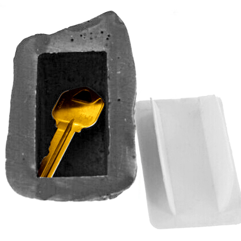 Outdoor Spare Key House Safe Hidden Hide Storage Security Rock Stone Case Box ► Photo 1/6