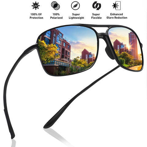 MAXJULI Classic Pilot Sunglasses Men Polarized Driving Sun glasses Male Cycling sports Goggles UV400 Hiking Eyewear Tr90 frame ► Photo 1/6