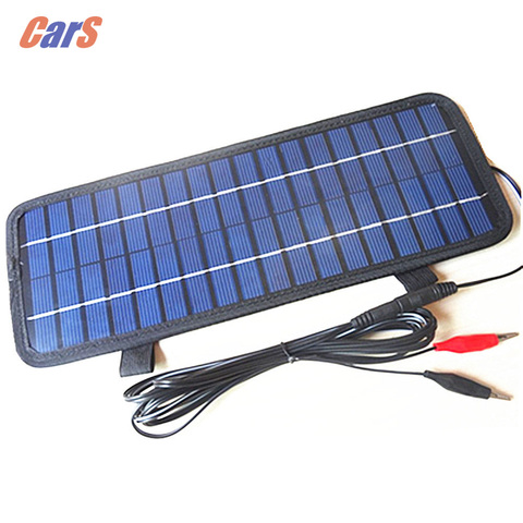 Blue 4.5W 12V Solar Car Charger Car Battery Power Charger Panel Charger Cigarette Lighter Plug for Boat Motorcycle Vehicle ► Photo 1/6