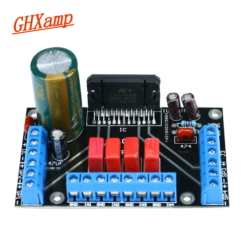 Upgrade TDA7388 4.0 Power Amplifier Module 4*41W Four channel Audio Amplifier Board DC12V With Heat Sink 1PC ► Photo 1/6