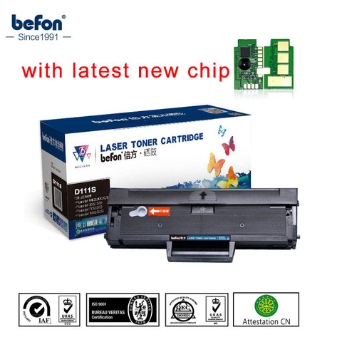 befon Black Refilled D111S Cartridge Compatible for Samsung MLT-D111S  ML111 111 111S Toner Cartridge M2022W 2070W Printer ► Photo 1/5