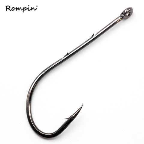 Rompin 50pcs 92247 High Carbon Steel Fishing Hooks Sliced Shank Baitholder Long Barbed Shank Bait Fishing Hook Size 6#-6/0# ► Photo 1/1