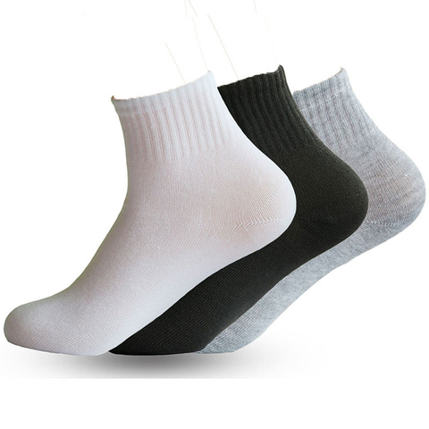 3/5Pairs Women Socks Unisex Breathable Socks Solid Color Ankle Sock Comfortable Cotton Short Socks Black White Gray Calcetines ► Photo 1/6
