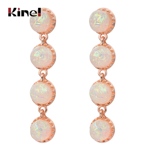 Kinel Luxury Rose Gold Opal Earrings For Women Fashion Boho Drop Earrings Party Wedding Jewelry 2022 New ► Photo 1/1