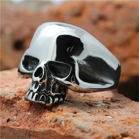 1pc Lastest Design !!  Hot Mens Boy Skull Head Ring 316L Stainless Steel Punk Style Ring ► Photo 1/4