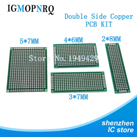 4pcs 5x7 4x6 3x7 2x8 cm double Side Copper prototype pcb Universal Board electronic diy kit PCB ► Photo 1/3