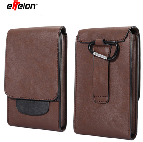 Men Leather Vintage Mobile Phone Cover Case Hip Belt Bum Purse Phones for Samsung Galaxy S9 /S9 Plus/ for Iphone 8 7 6 6s Plus ► Photo 1/6