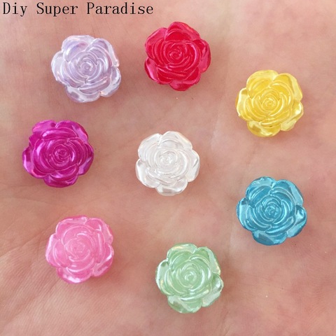 Hot 40PCS 12mm Resin Flower Flatback Stone Embellishment DIY Beads Crafts Scrapbook K47 ► Photo 1/6