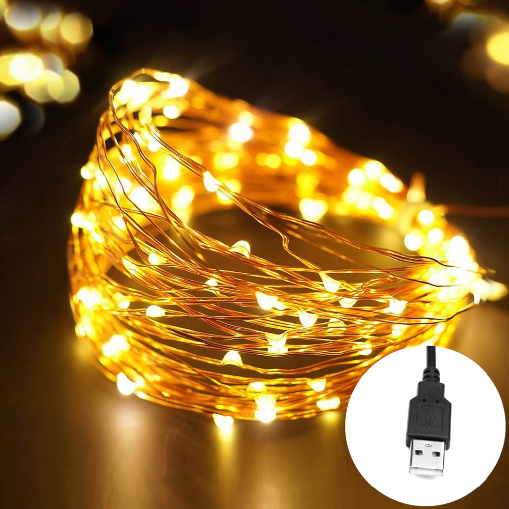 5M/10M String Fairy Light 50/100 LED USB Christmas Lights Party Lamp 