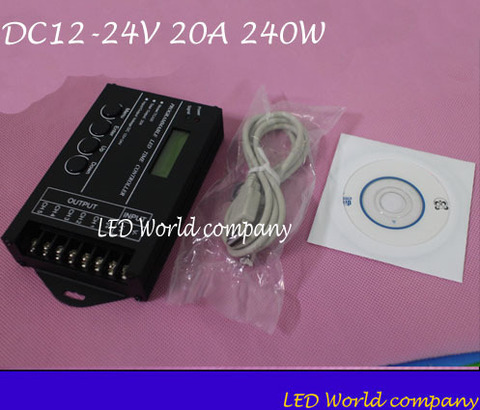 TC420 Time programmable RGB LED Controller DC12V-24V 5Channel LED Timing dimmer Total Output 20A Common Anode with USB Wire ► Photo 1/2