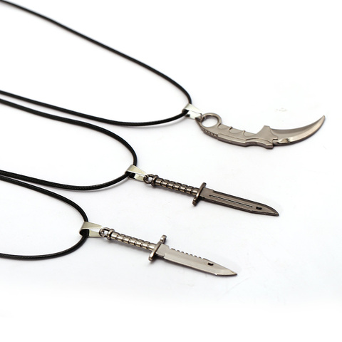 HSIC Game CSGO Counter Necklace Karambit M9 Dagger Claw Knife CSGO Necklace For Women Men Jewelry Colar Dropshipping HC12787 ► Photo 1/1