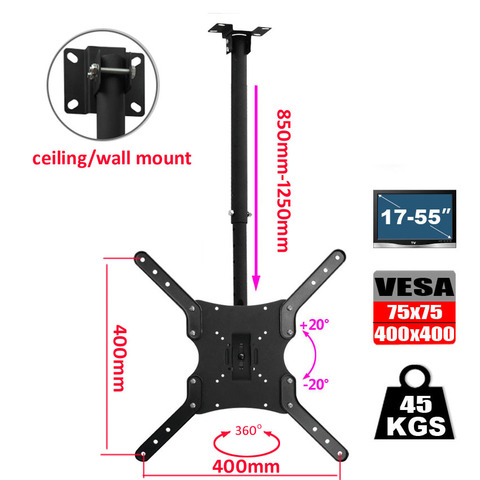 DL DLC-201AL Steel 400X400 46inch 50 inch 15 tilt up down tv wall mount lcd ceiling bracket led stand plasma tv holder ► Photo 1/4