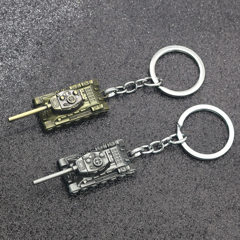 WOT World Of Tanks Keychain 46G Heavy Punk Weapon 3D Tank IS Series Keychains Key Chain Rings For Men Car Holder Keys llaveros ► Photo 1/6
