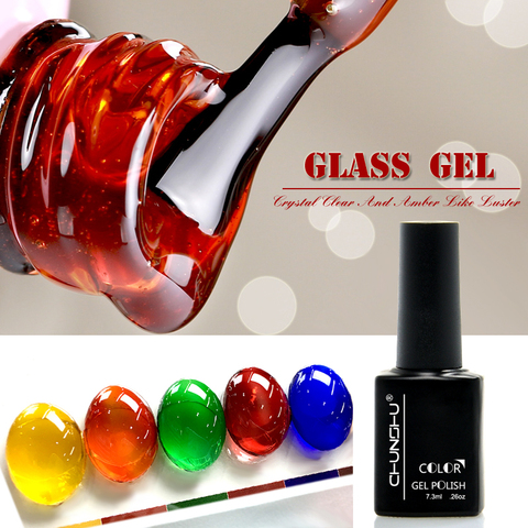 7.3ML Translucent Amber Coloured Gel Nail Enamel Gel Nail Art Manicure UV Gel Nail Polish Lacquer Varnish  Glass Gel Polish DIY ► Photo 1/6