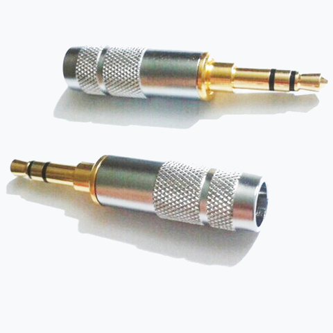 Gold plated Stereo 3.5mm 3 Pole Repair Headphone Jack Plug Cable Audio Headphones Audio Jack Plug Connector Soldering ► Photo 1/5