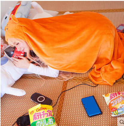 Cute Himouto Umaru-chan Cloak Home Dress Umaru chan Doma Umaru Cosplay Costume Flannels Hooded Cloaks Blanket Soft Hoodie ► Photo 1/6