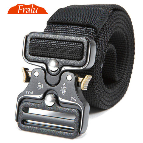 NewTactical Belts Nylon Military Waist Belt with Metal Buckle Adjustable Heavy Duty Training Waist Belt Hunting Accessories ► Photo 1/6