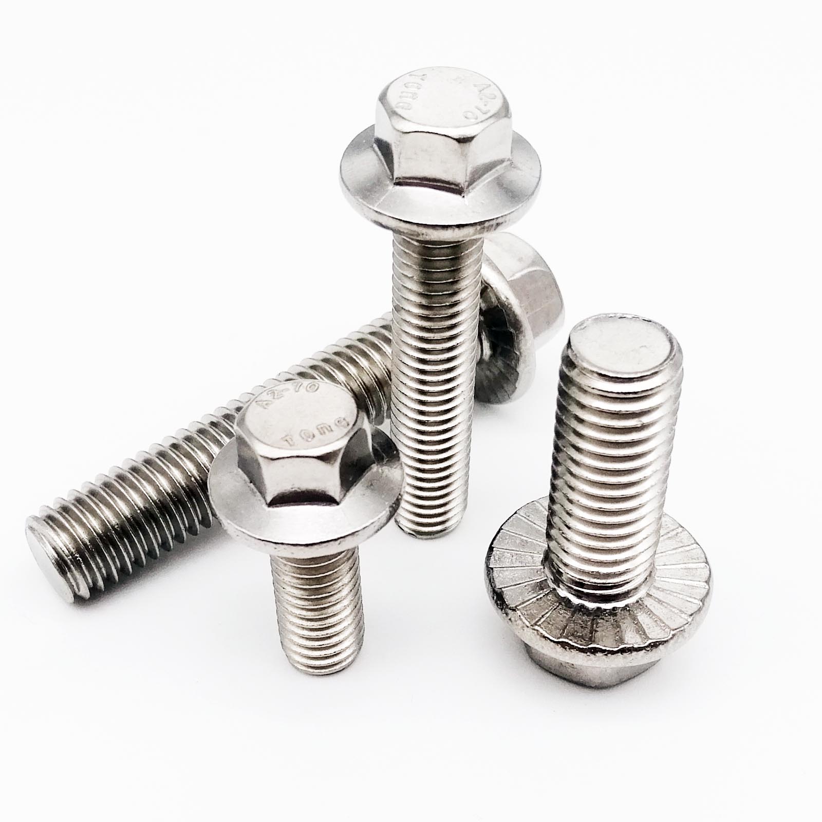 A2 Stainless Steel Flange Nuts to Fit Metric Bolts &Screw M3,M4,M5,M6,M8,M10,M12