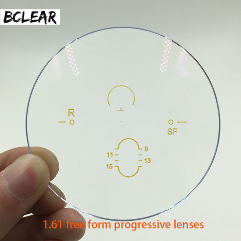 BCLEAR 1.61 Index Free Form Inside Multifcoal Interior Progressive Glasses Lenses Prescription Customized Lens See Far and Near ► Photo 1/6