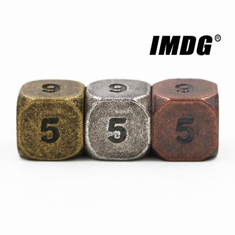 1pcs D6 Polyhedron RPG Dice 6-sides Accessories Metal Dice DND Different Color Digital Game Dice ► Photo 1/4