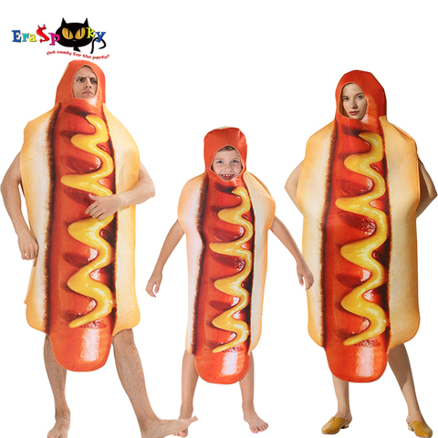 Men's Funny 3D Print Sausage Jumpsuit Food Hot Dog Costumes Kids Halloween Costume Adult Festival Family Matching Fancy Dress ► Photo 1/6