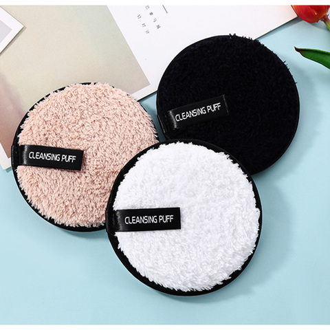 1PC Soft Microfiber Makeup Remover Towel Face Cleaner Plush Puff Reusable Cleansing Cloth Pads Foundation Face Skin Care Tools ► Photo 1/6