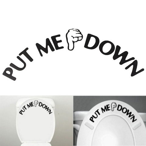 Decal Home Decor Words PUT ME DOWN Decal Bathroom Toilet Seat Sign Reminder Quote Word Lettering Art Vinyl Sticker ► Photo 1/6