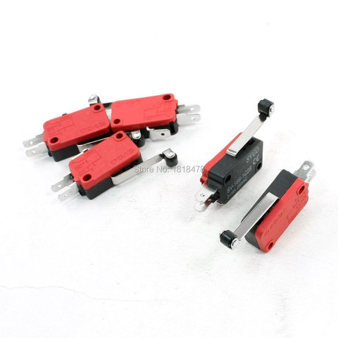 SV-166-1C25  5 x Micro Limit Switch Long Hinge Roller Arm SPDT Snap Action Home LOT ► Photo 1/1