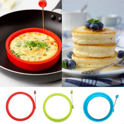 New Silicone Fried Egg Pancake Ring Omelette Fried Egg Round Shaper Eggs Mould for Cooking Breakfast Frying Pan Oven Kitchen ► Photo 1/6