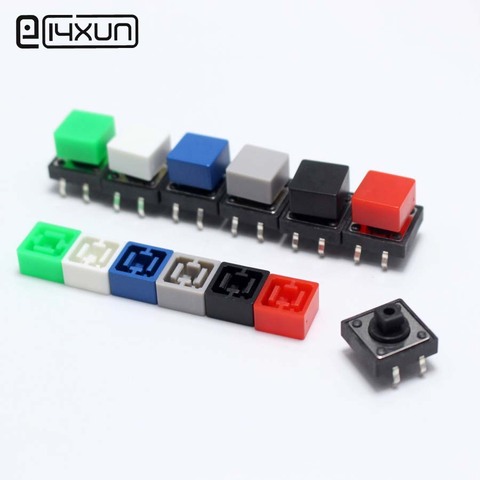 20pcs 9.2*9.2*5mm Tactile Push Button Switch Cap for 12*12mm SMD DIP Micro tact Switchs red black blue green white grey ► Photo 1/1