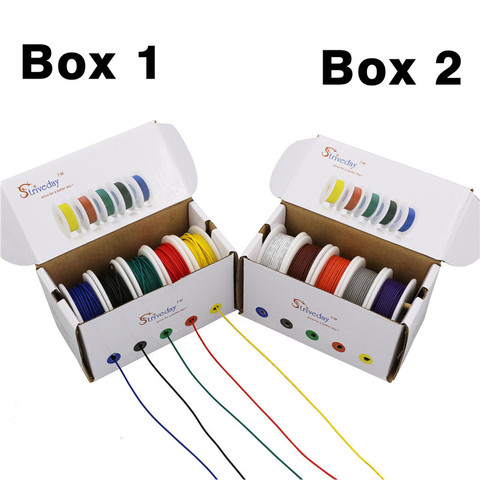 UL 1007 18 20 22 24 25 28awg Cable Line PCB Wire 5 color Mix kit box1 box 2 package Electrical Wire Copper Line DIY ► Photo 1/6