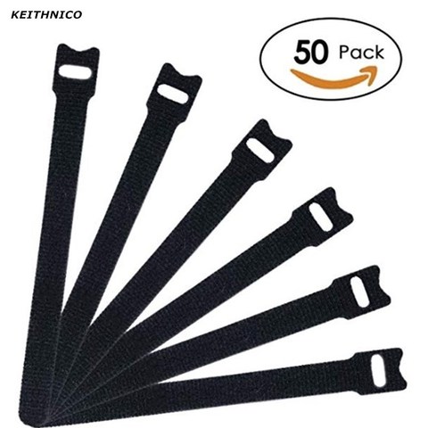 50Pcs Reusable Fastening Cable Ties Cable Strips Adjustable Multipurpose Securing Wire Organizer Cord Rope Holder 12*200mm ► Photo 1/6