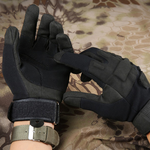 Tactical Army Combat Training Full Finger Men Military Police Soldier Paintball Outdoor Gloves Sports Bicycle Gloves ► Photo 1/6