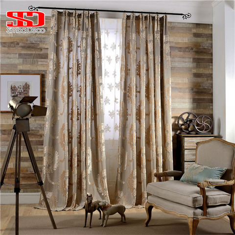 European Damask Flocked Jacquard Curtains for Living Room Luxury Drapes Shiny Velvet curtains for Bedroom Window Decoration ► Photo 1/6