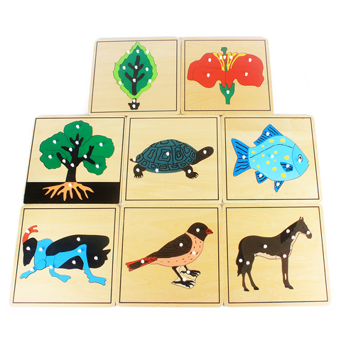Baby Toy Kids Montessori Flower/Plant/AnimalsPuzzle for Children Wood for Early Childhood Education Preschool Training Learning ► Photo 1/6