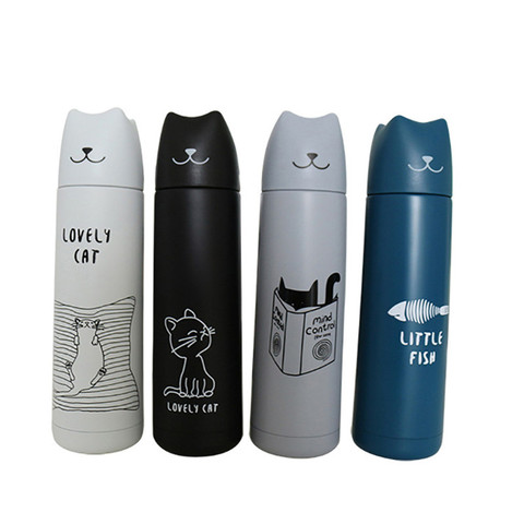 500ml Cute Cat Thermos Cup VacuumThermal Mug Flasks Thermos Lovers Thermos Stainless Steel Coffee Bottle Drink Travel Bottle ► Photo 1/6