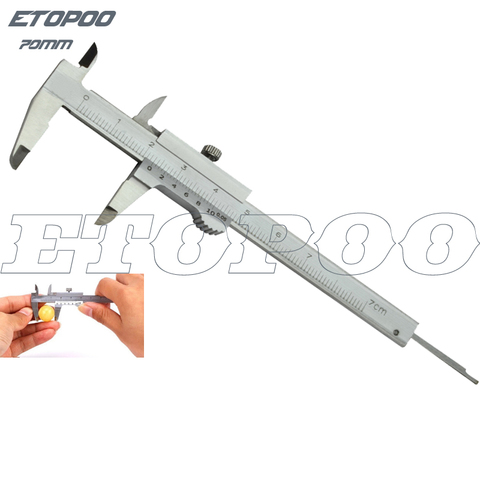 Mini Vernier Caliper 40mm 70mm 100mm 150mm steel Hardened Metric Machinist vernier caliper thickness gauge micrometer ► Photo 1/6