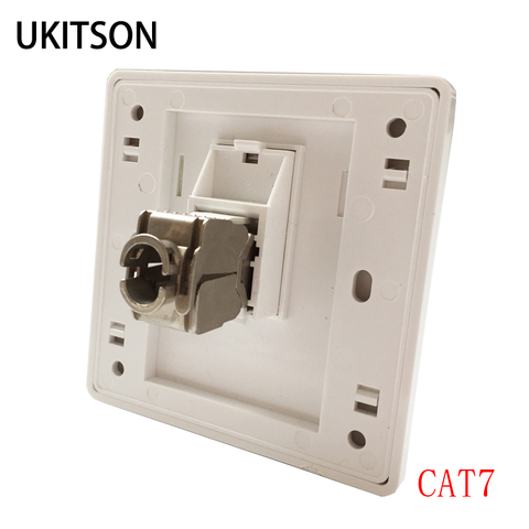 1 Port CAT7 RJ45 Wall Panel CAT.7 LAN Interface Socket For 10G Network Plug ► Photo 1/6