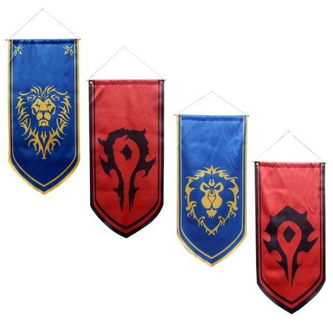57x130cm Game WOW Version Alliance Flag For The Horde Flag Banner Lion World of War craf Movie Horde Wall Hanging Banner ► Photo 1/6