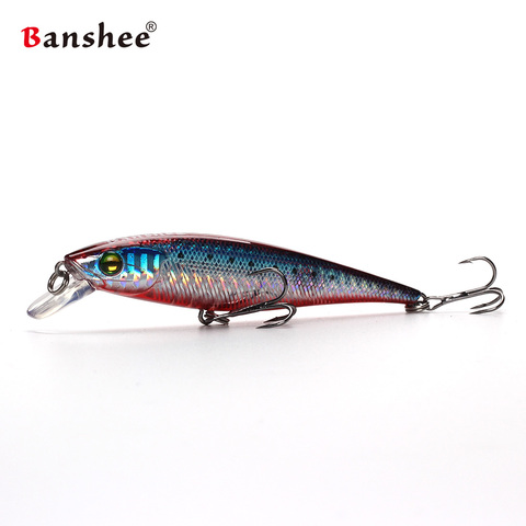 Banshee 90mm 10g Jerkbait Suspending Wobbler For Pike Artificial Bait Jerkbait Black Minnow Fishing Lure Floating Hard Bait Bass ► Photo 1/6