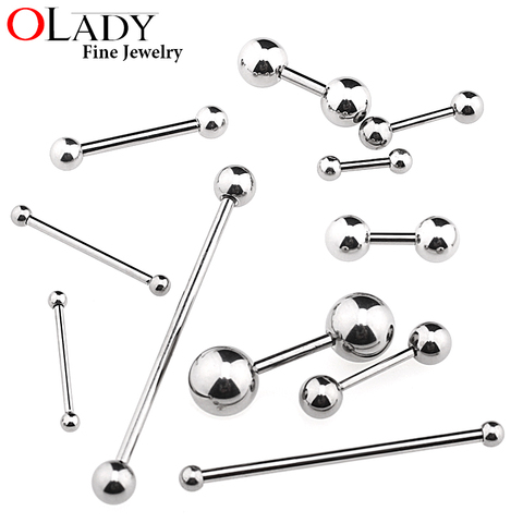 6 ~38mm DIY Titanium Micro Barbell  bars for Tongue Rings Cartilage Earring Nipple rings 14 16G Body Piercing Jewelry ► Photo 1/5