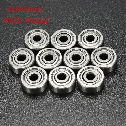 10pcs 693ZZ Miniature Ball Bearings 3x8x4mm Small Double Shielded Miniature Metal Steel Bearing ► Photo 1/6
