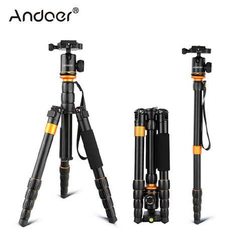 Andoer QZ-278 Professional Tripod Monopod Camera Tripod with Ball Head for Canon Nikon Sony DSLR better than Q999s Q666 Pro ► Photo 1/6