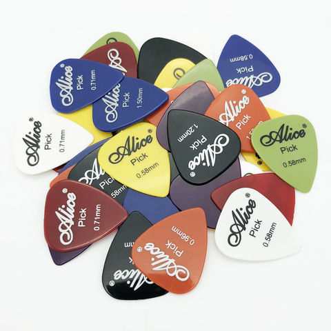 100 pcs Alice Guitar Picks Single Thickness 0.58 0.71 0.81 0.96 1.20 1.50 (mm) Color Random ► Photo 1/4