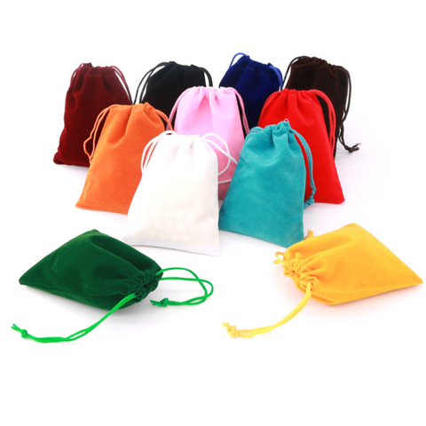High quality 10pcs 9*12cm Velvet Dice Bags for Board game Cards Packing or Dice-collectong bag Drawstring Pouches ► Photo 1/6